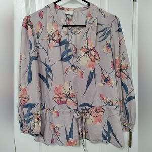 A new day blouse women's extra large lavender floral